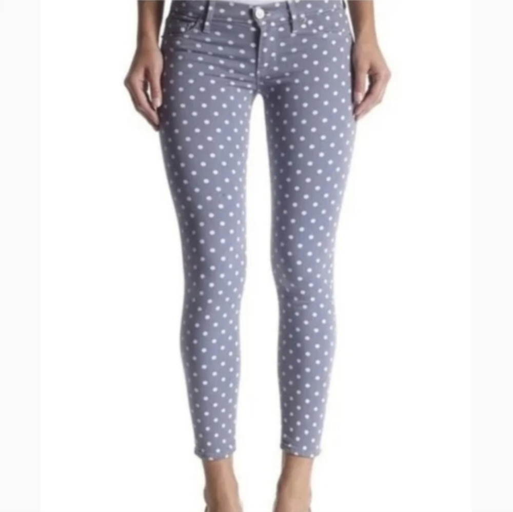 Hudson grey Polka dot ankle Krista super skinny jeans size 28